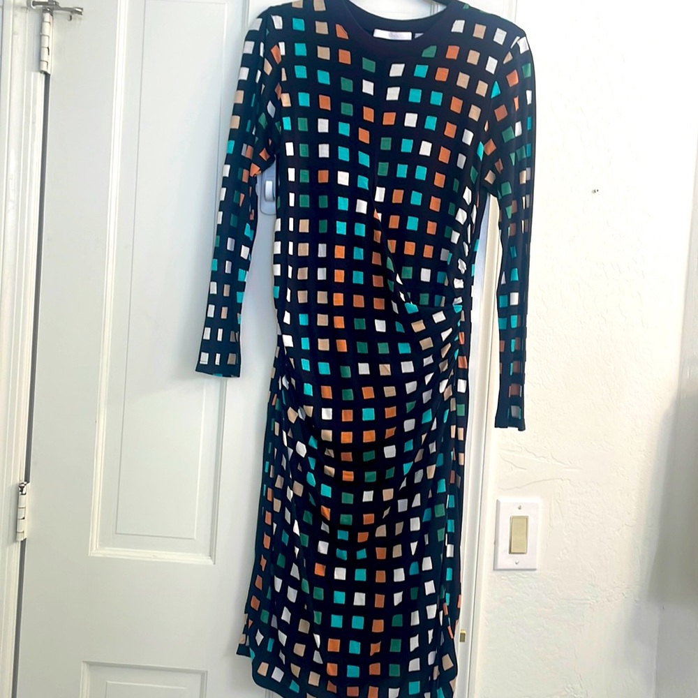 BOSS fully line jersey long sleeved dress